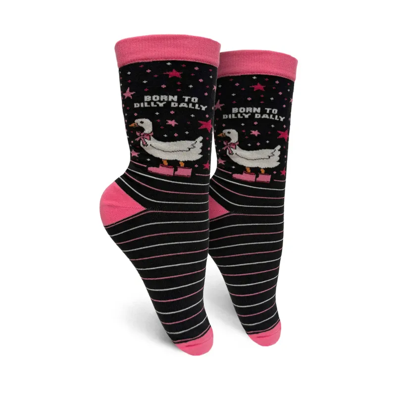 Womens Socks - Born To Dilly Dally