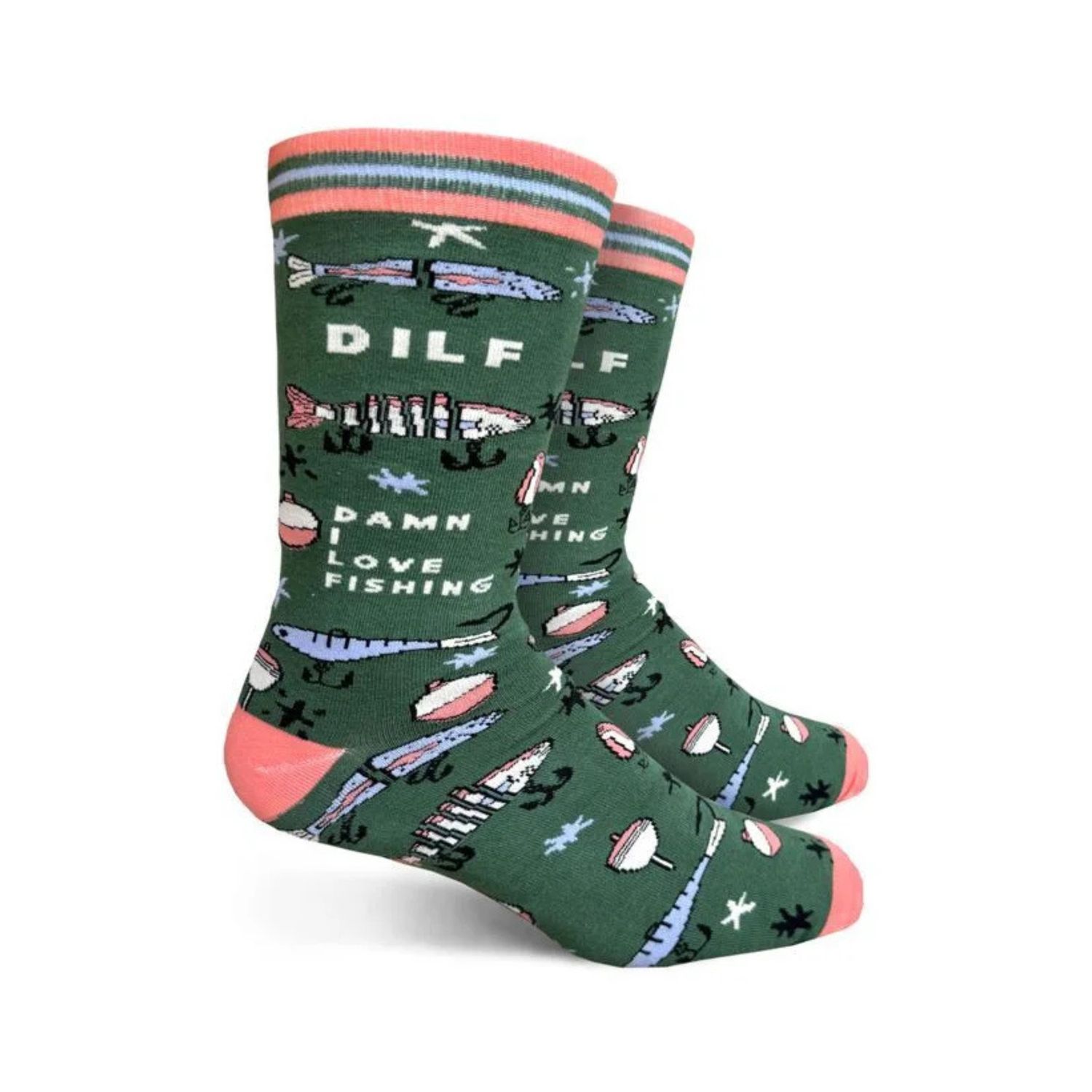 Mens Socks - DILF / Damn I Love Fishing