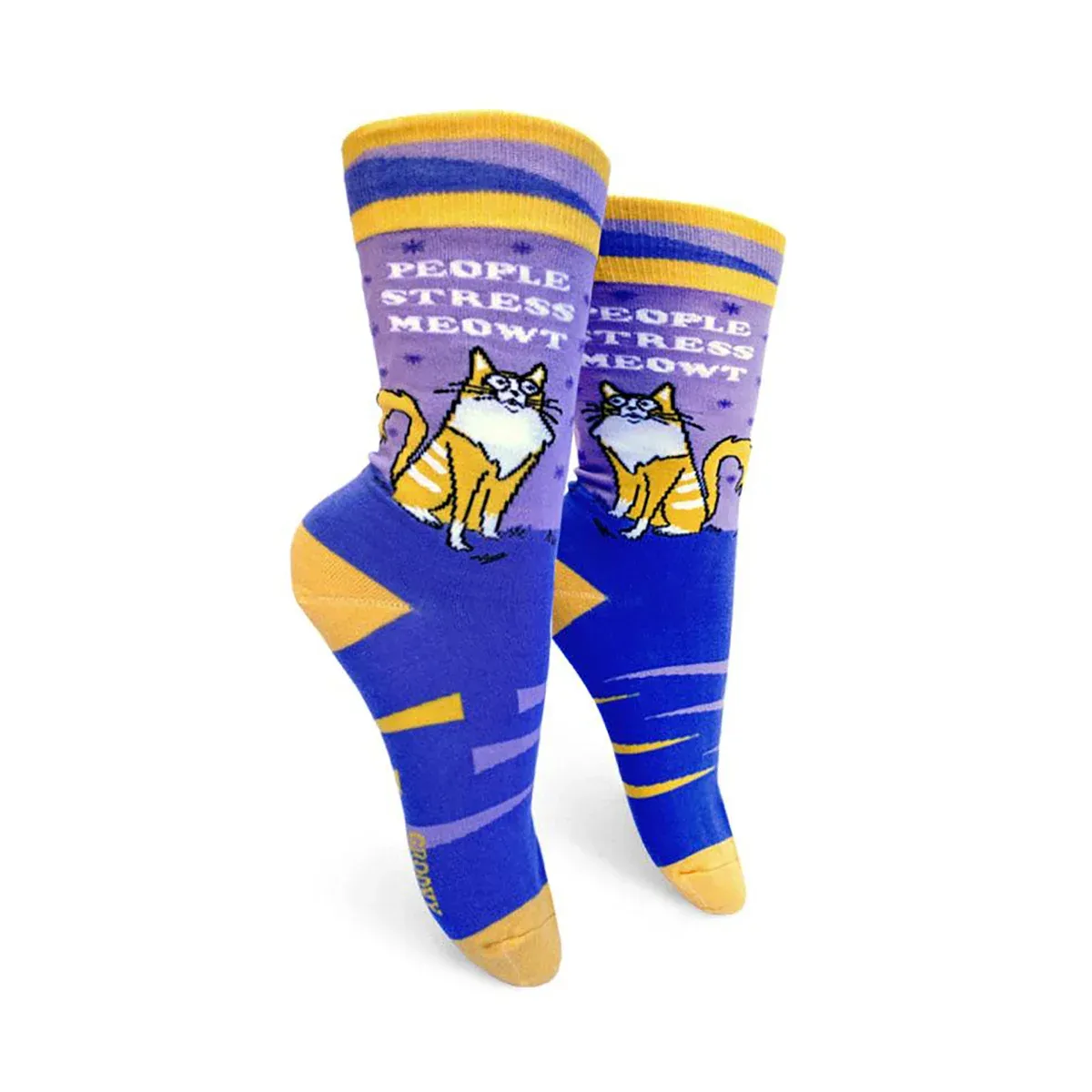 Womens Socks - Cat People Stress Meowt