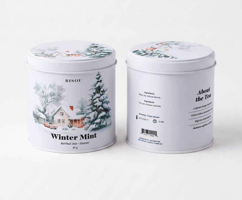 Bisou Winter Mint - Herbal Tea Tin