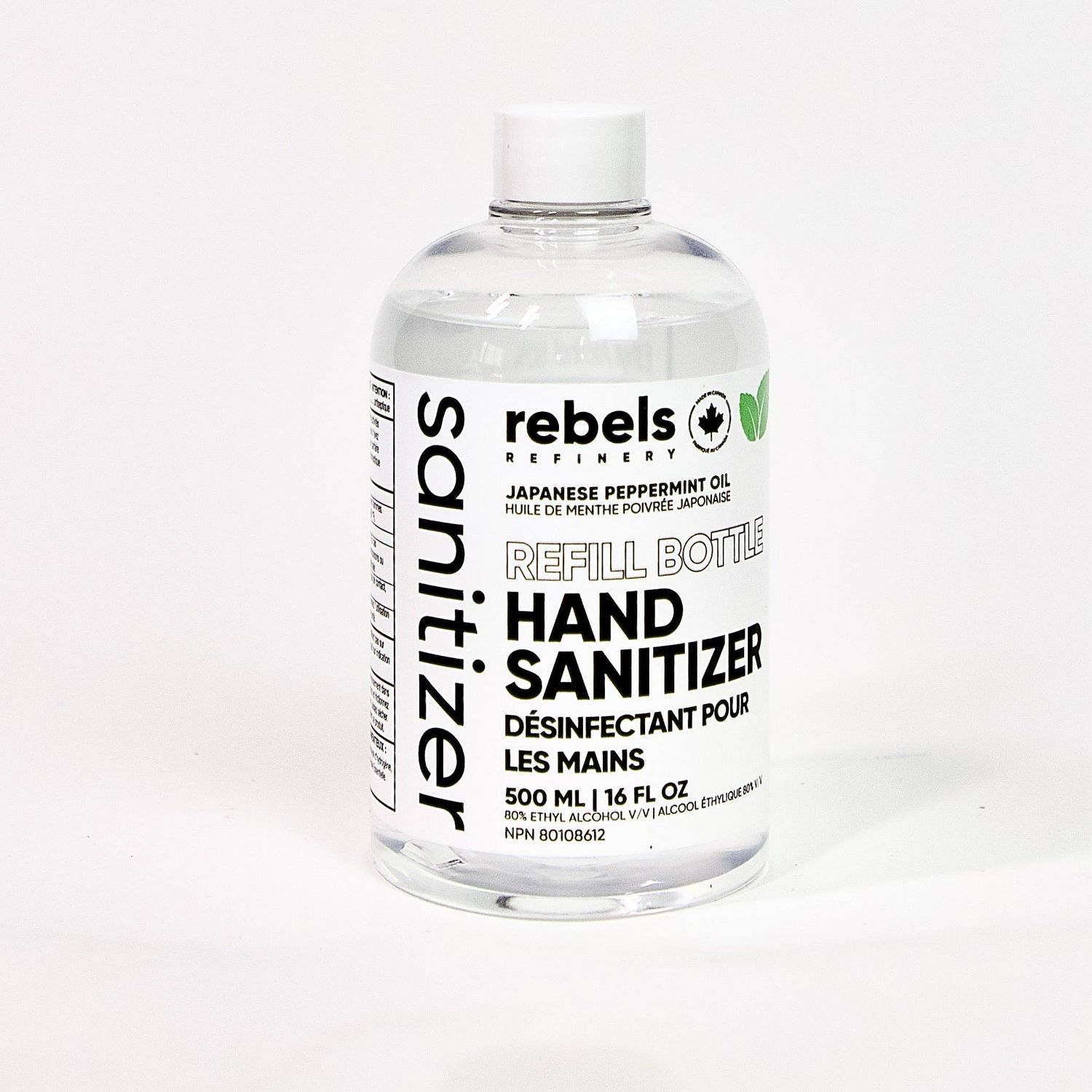Rebels Refinery Mint Hand Sanitizer Refill Battle 500mL/16fl oz