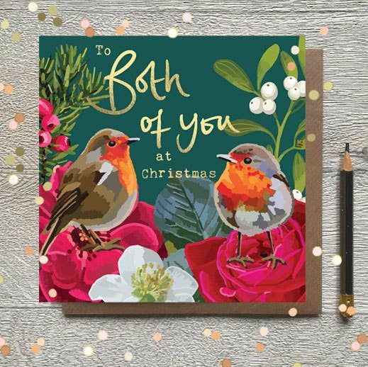 To Both Of You At Christmas Robin Christmas Card