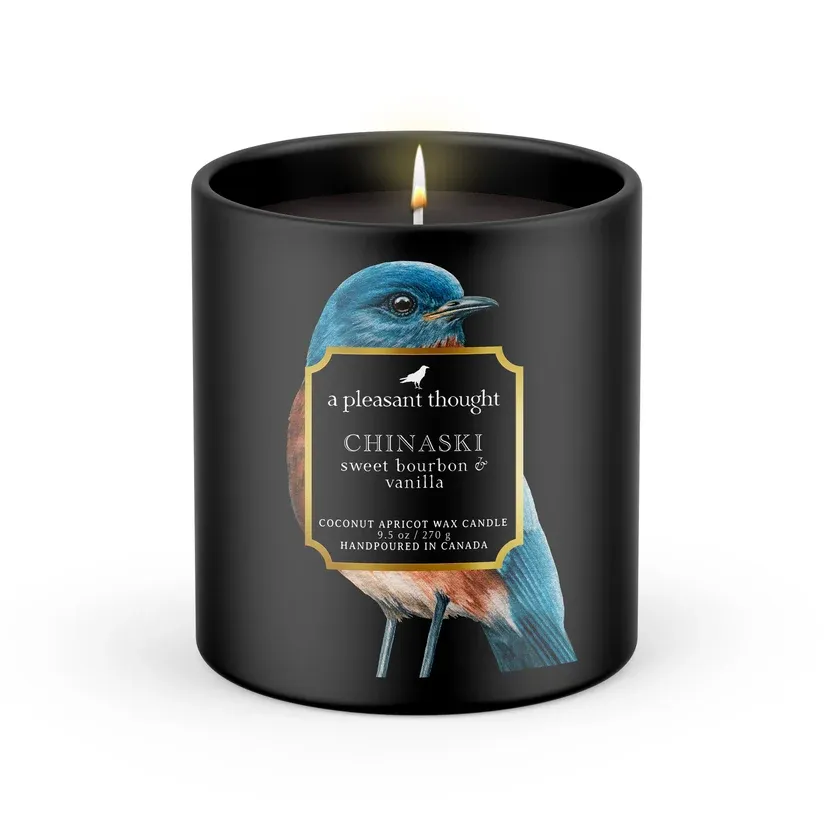 A Pleasant Thought Chinaski Bluebird Sweet Bourbon &amp; Vanilla Candle