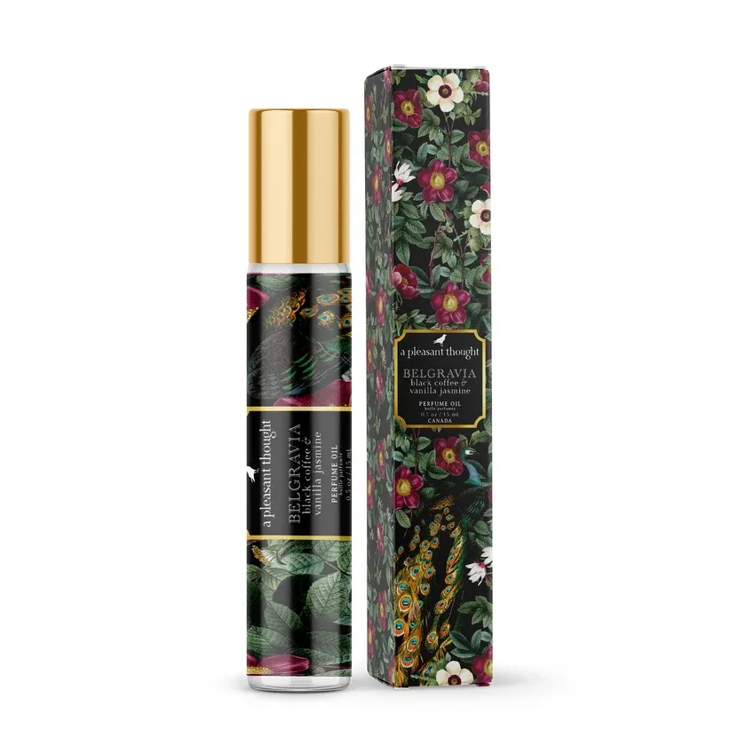 A Pleasant Thought Belgravia Black Coffee &amp; Vanilla Jasmine Perfume Oil Roller
