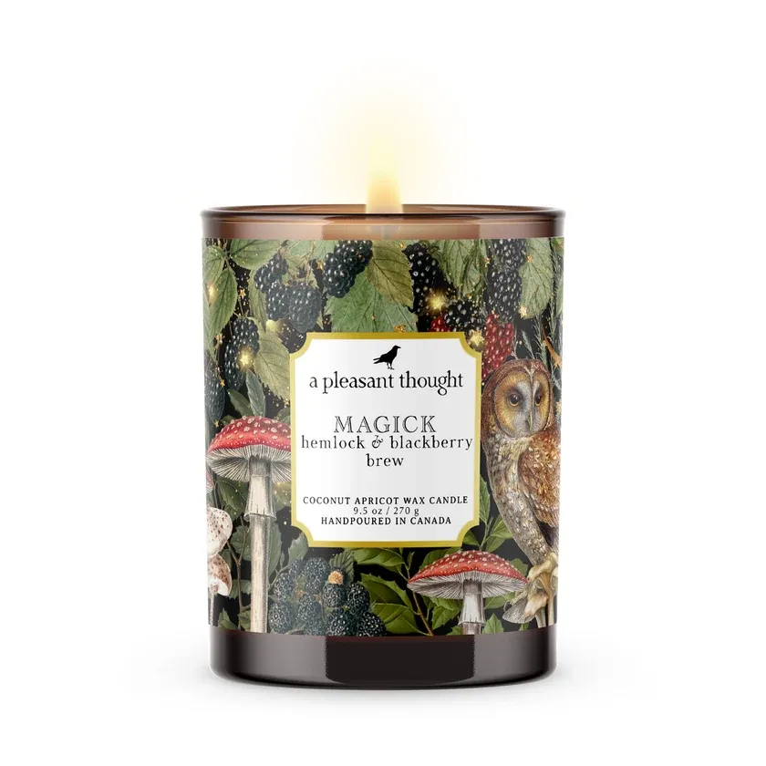 A Pleasant Thought Magick Hemlock &amp; Blackberry Brew Candle