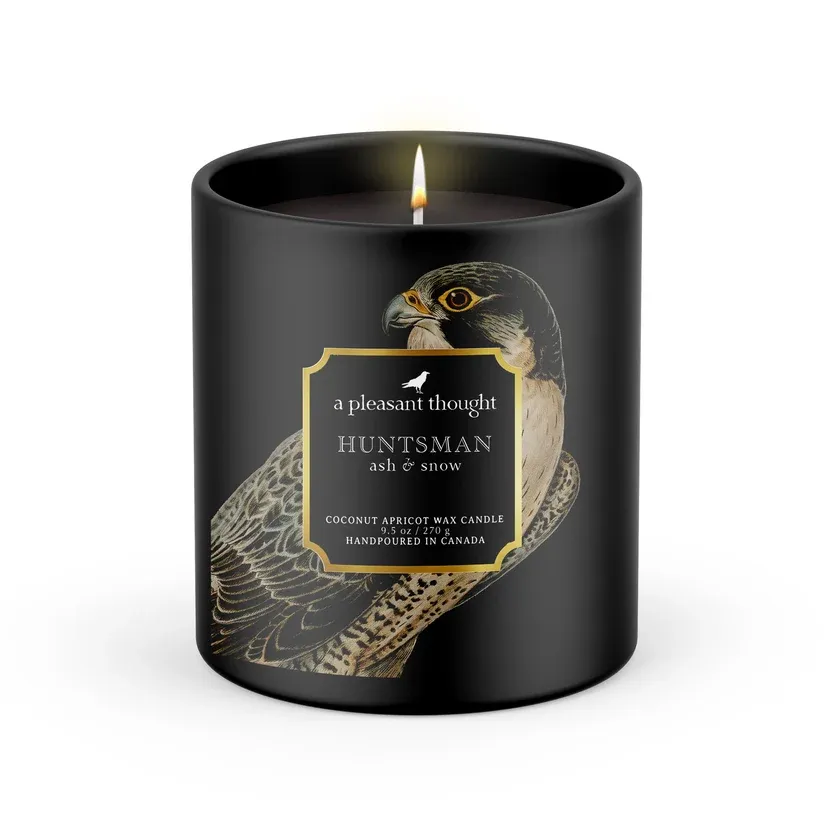 A Pleasant Thought Huntsman Hawk Ash &amp; Snow Candle