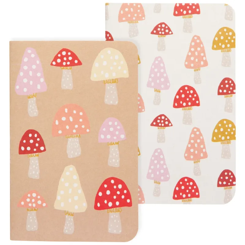 Mushroom Blank Pocket Notebooks Set of 2