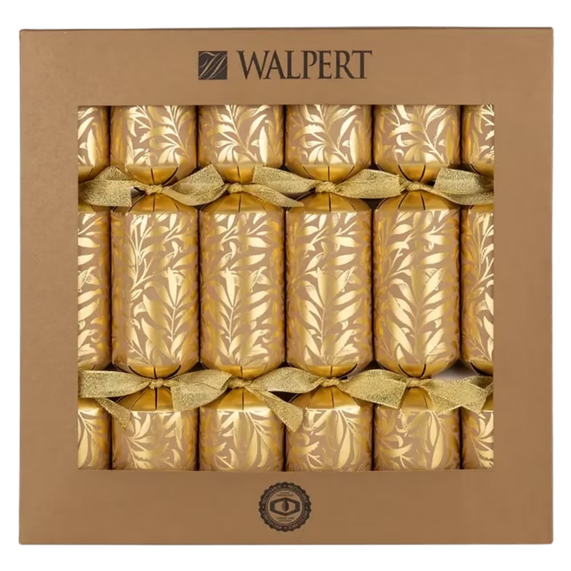 Walpert Crackers Gold Willow Bough 6pk