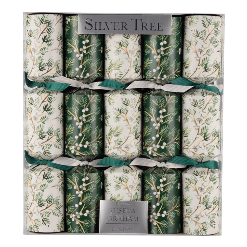 Silver Tree White Vine and Berries Crackers 10pk