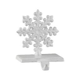 White Snowflake Cast iron Stocking Holder