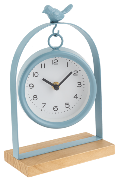 Bird Desk Clock, Colour: Light Blue