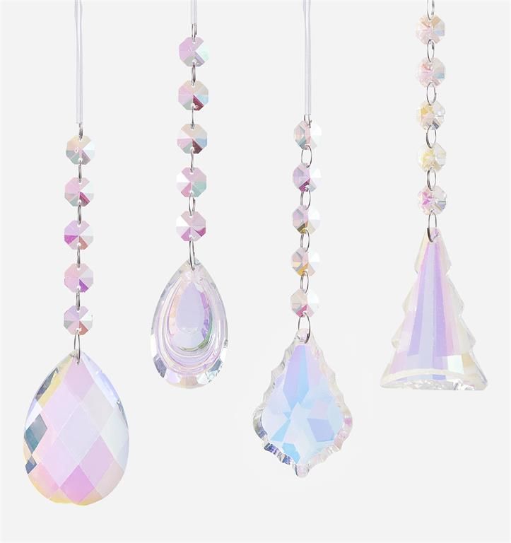 Iridescent Glass Ornament Assorted