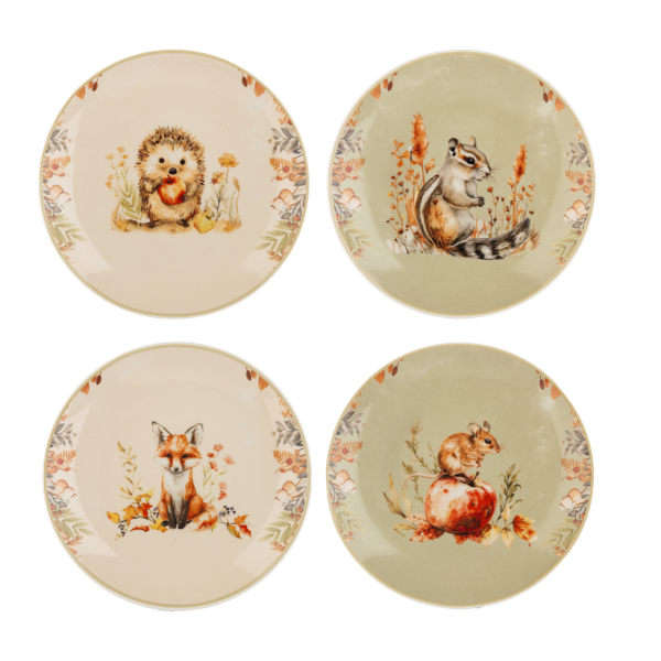 Fall Animal Snack Plates Assorted