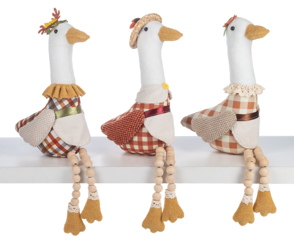 Fall Stuffed Geese Shelfsitters