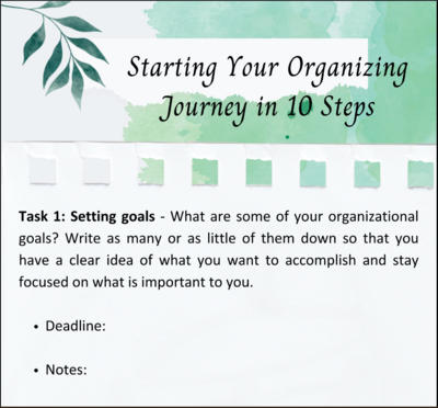 Starting Your Organizing Journey in 10 Steps