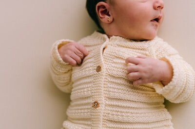 MICU MICU-Strickjacke Beige
