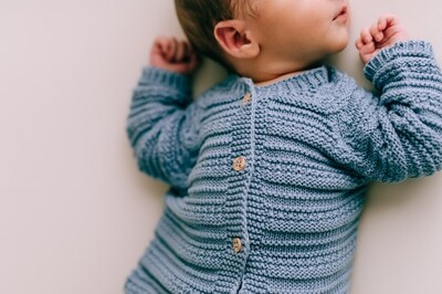 MICU MICU-Strickjacke Jeansblau