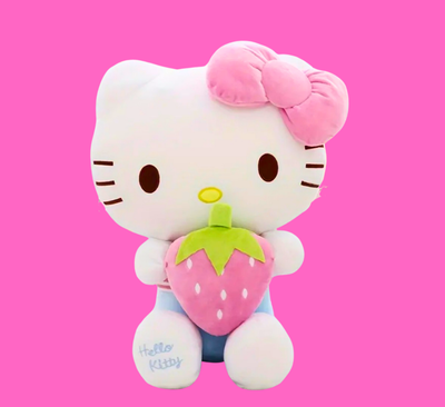 Cute Strawberry Kitty Plush for Girls