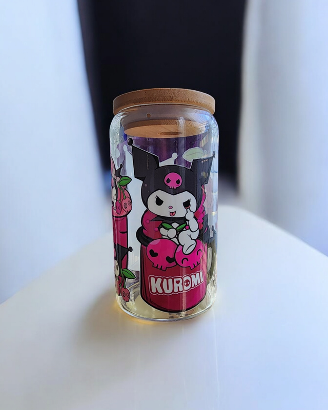 Kuromi Glass Cup