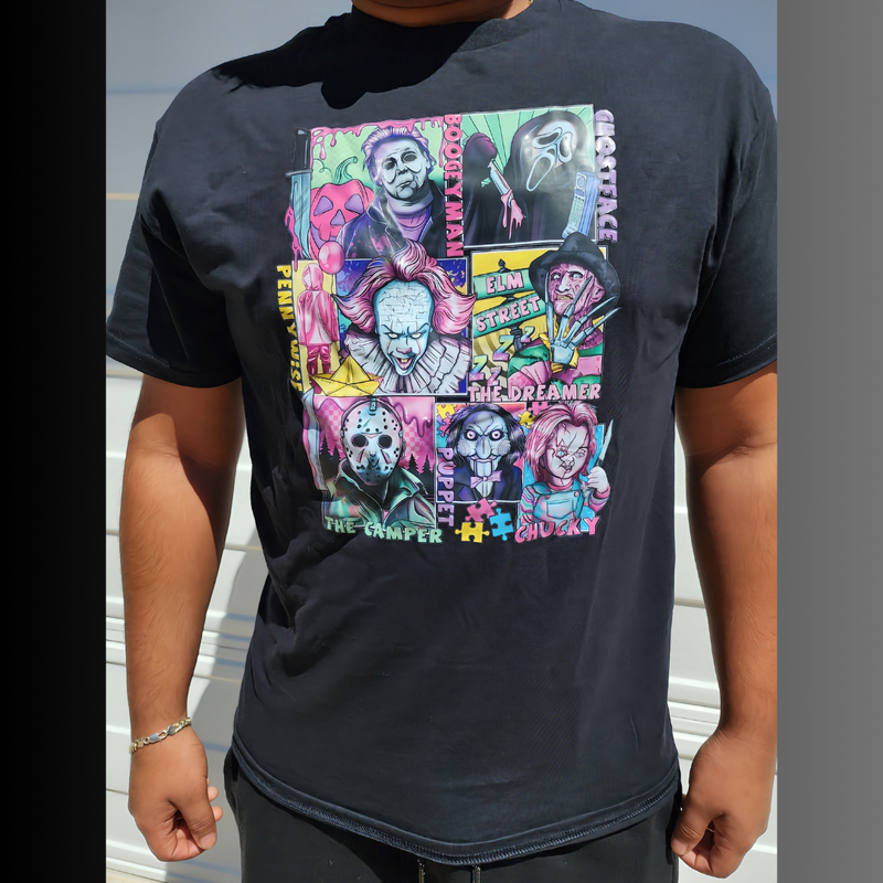 Horror Movie Print Shirt