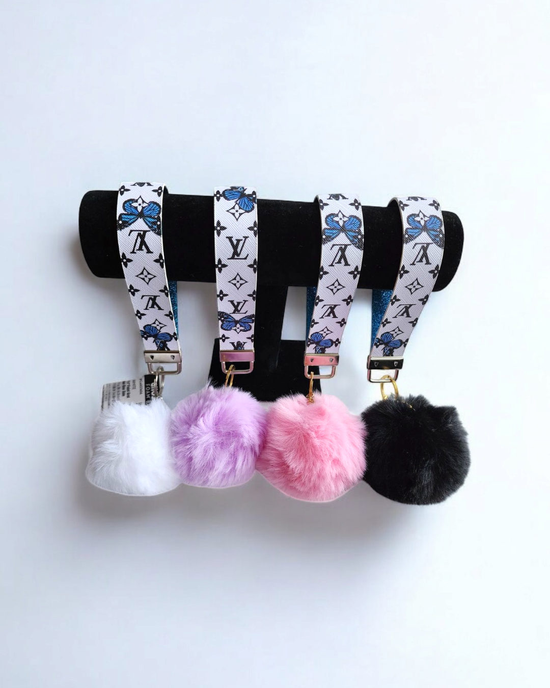 Butterfly Wristlet with Acrylic and Tessel Keychain