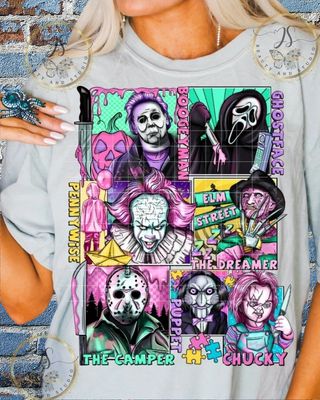 Horror Movie Print Shirt
