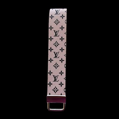 Beige LV Wristlet Keychain