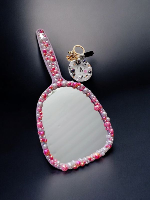 Handmade Mirror Bling with Keychain🎀