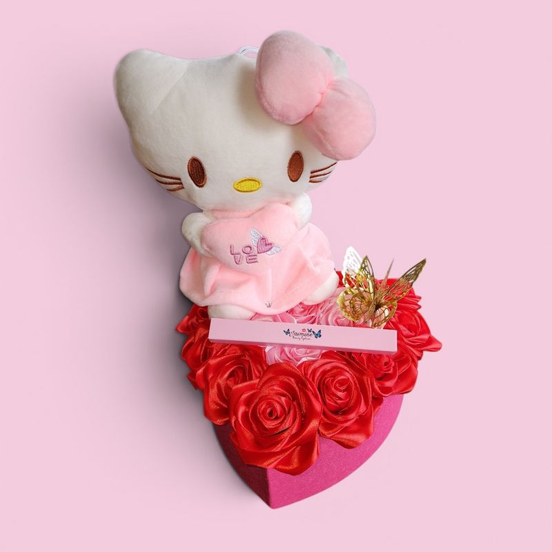 Hello Kitty Ribbon Heart Shape Bouquet