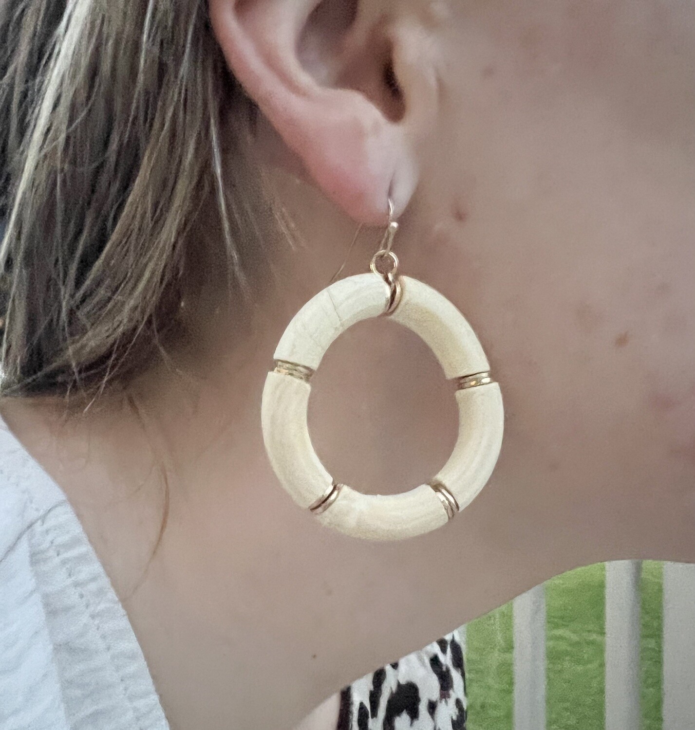 Wood Hoop Earrings