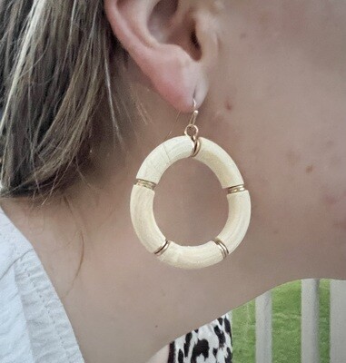 Wood Hoop Earrings