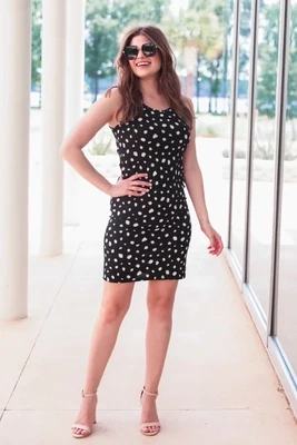 Samantha Spotted Bodycon Dress