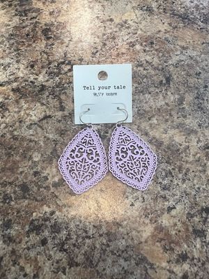 Pink Filigree Earrings