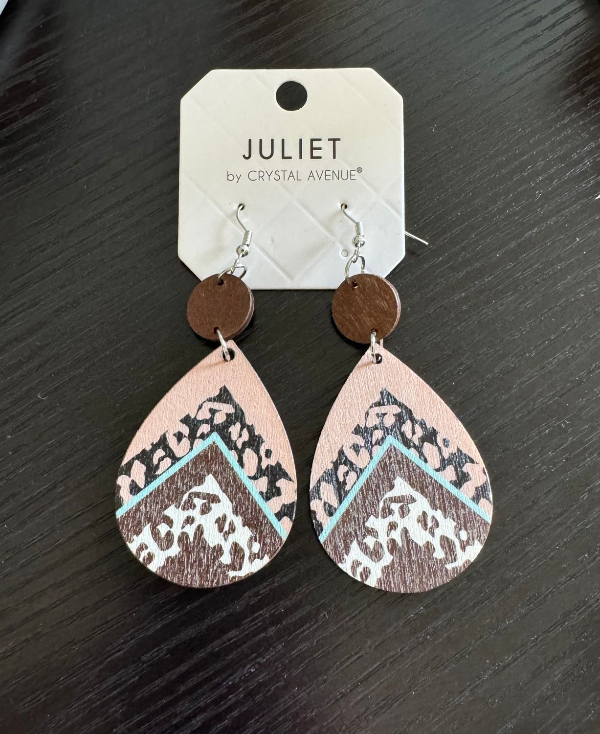Wooden Tear Earrings