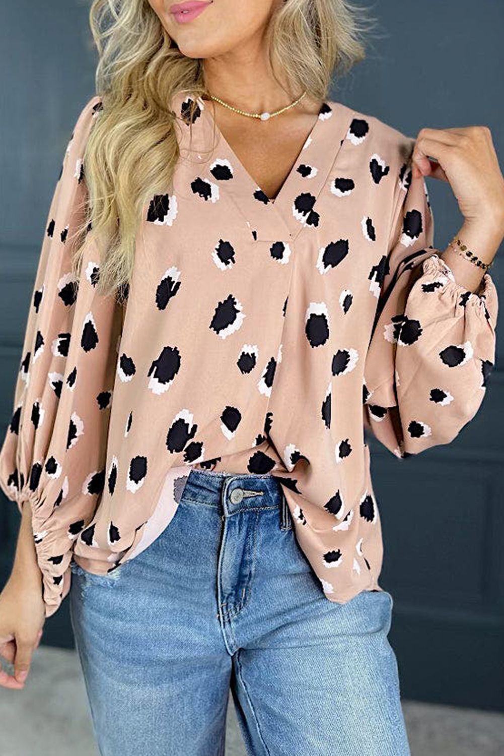 Neutral Dot Blouse