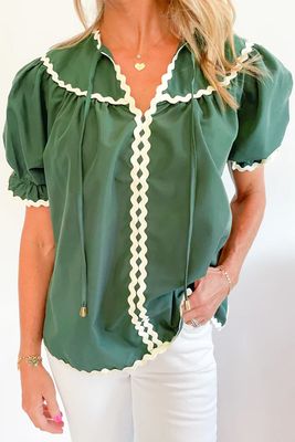 Green Ric Rac Blouse