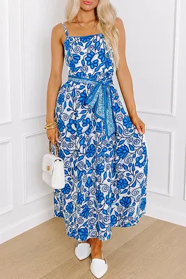 Blue Floral Maxi
