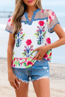 Floral Patchwork Blouse