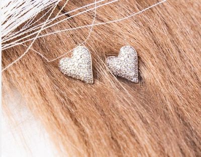 Sparkly Heart Studs