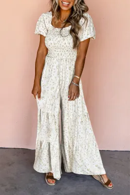 Floral Boho Wide Leg Jumpsuit