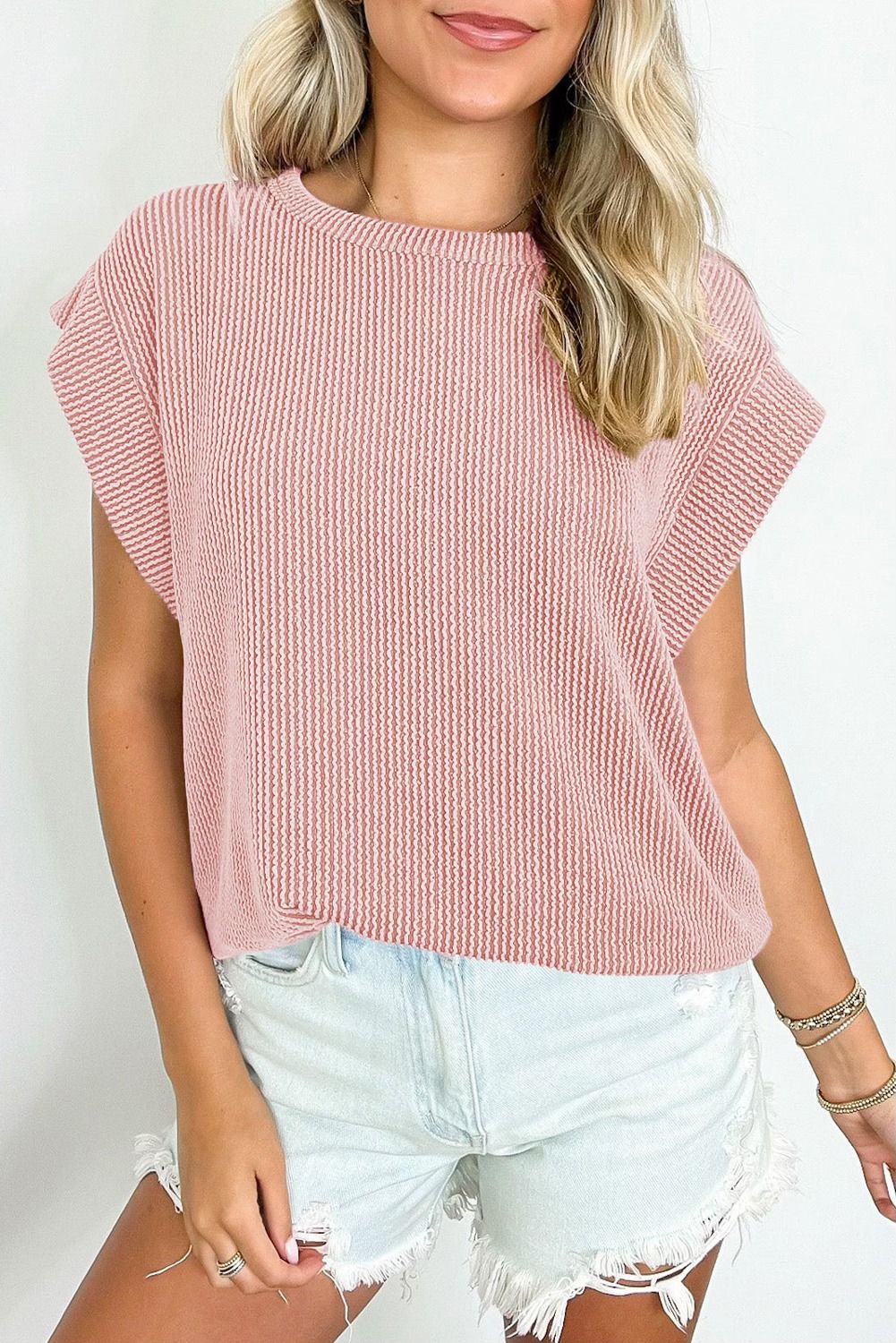 Twisted Rib Knit Top