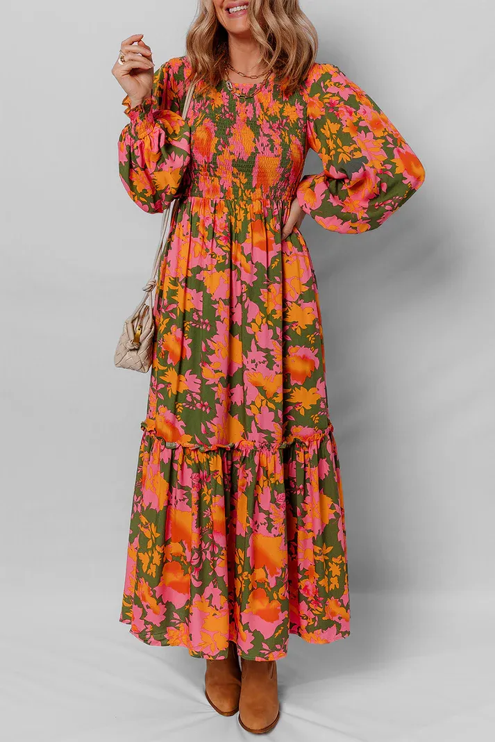 Orange Floral Maxi