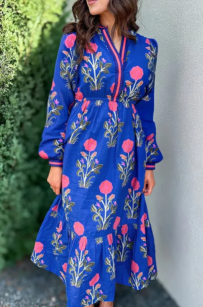 Blue Floral Maxi
