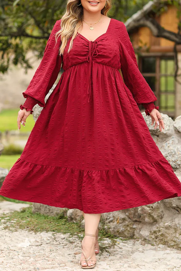Ruched Midi Dress