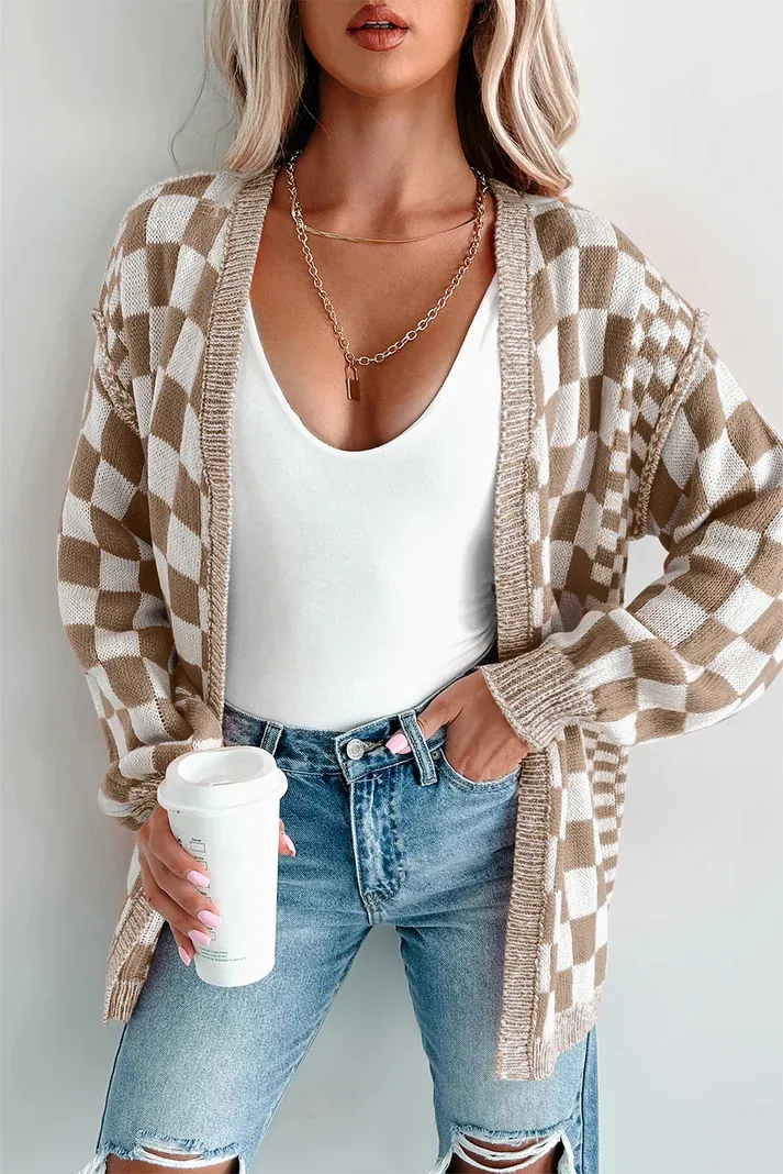 Checkered Cardigan