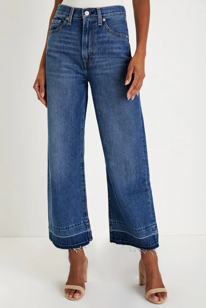 Raw Hem High Waist Jeans