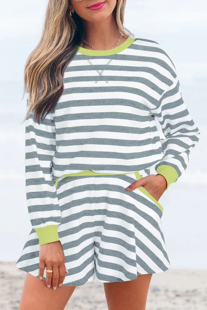 Stripe Ribbed Set