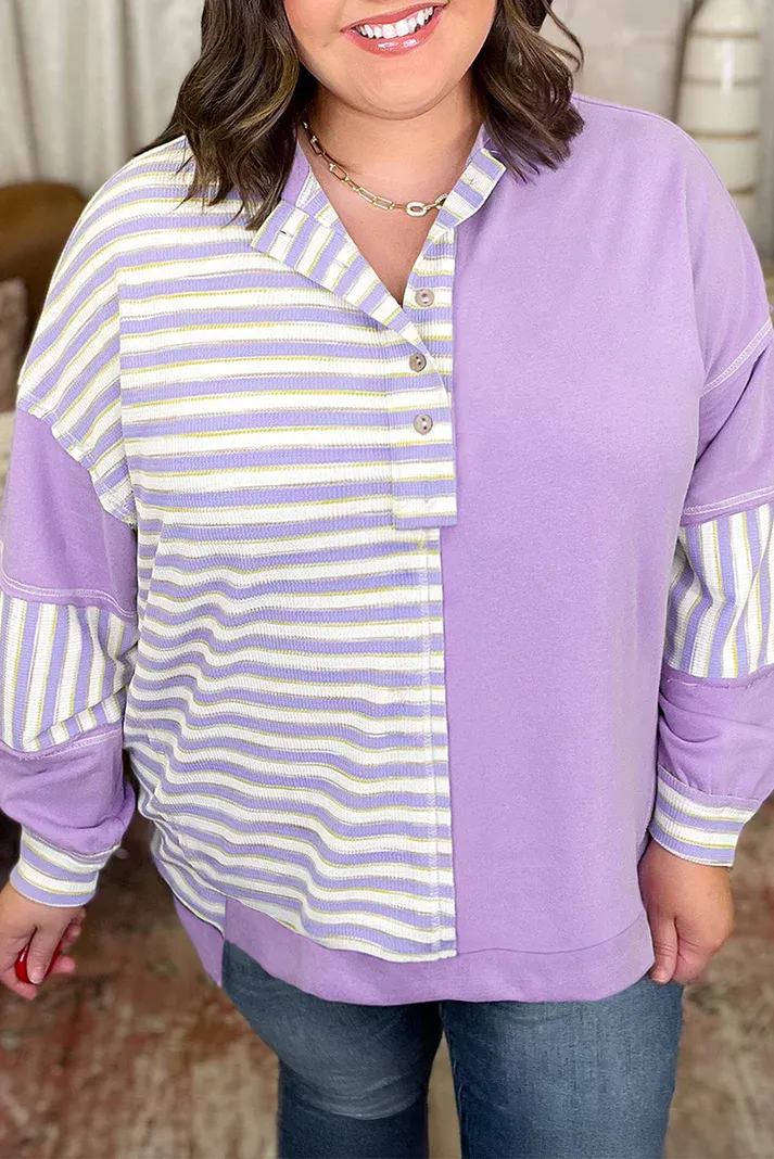 Purple Patchwork Pullover
