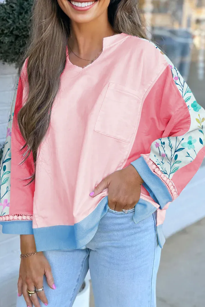 Floral Patchwork Top