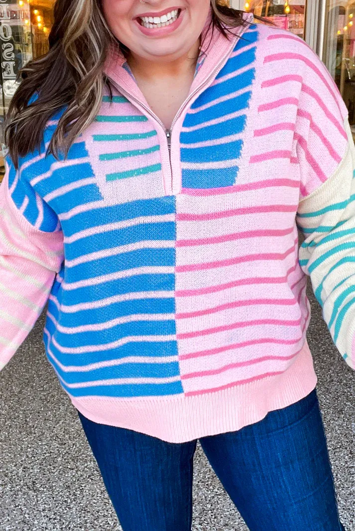 Striped Colorblock Sweater